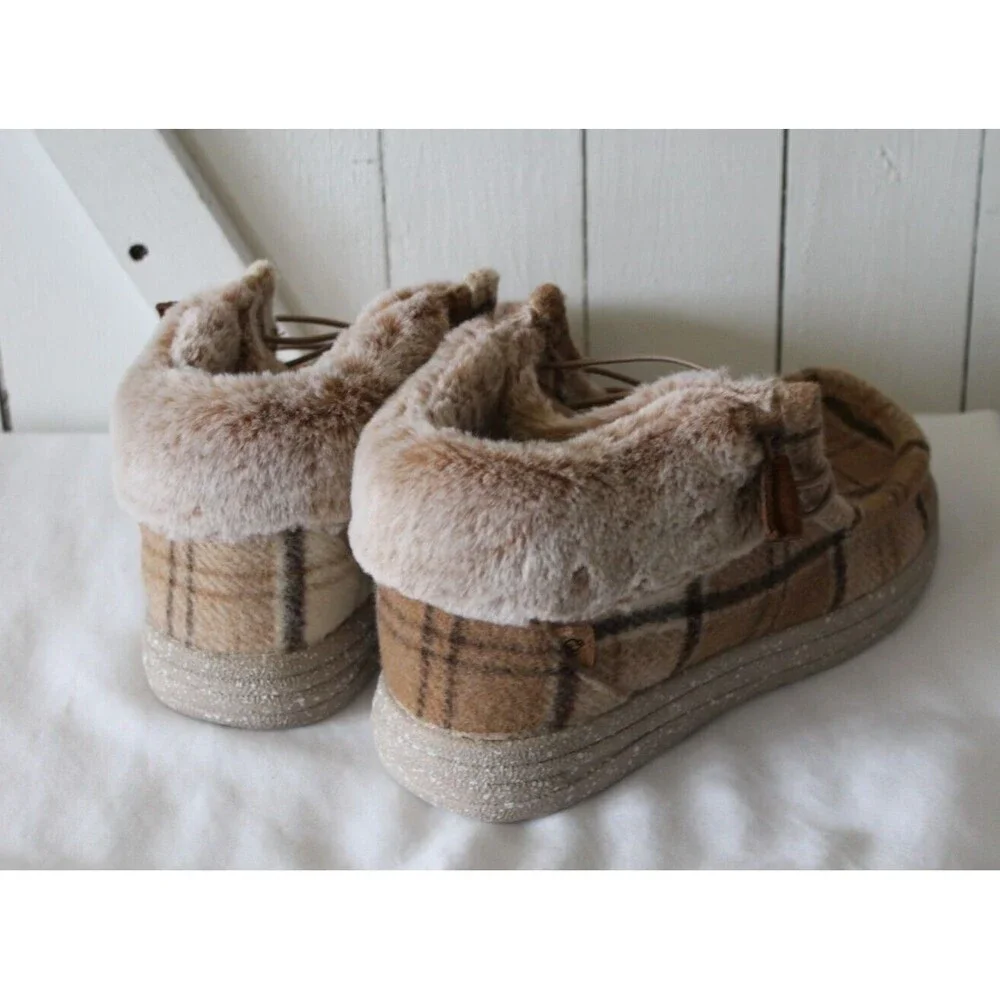 Lamo Cassidy Women's Shoes Chestnut Plaid - 7 Medium New w/ Box